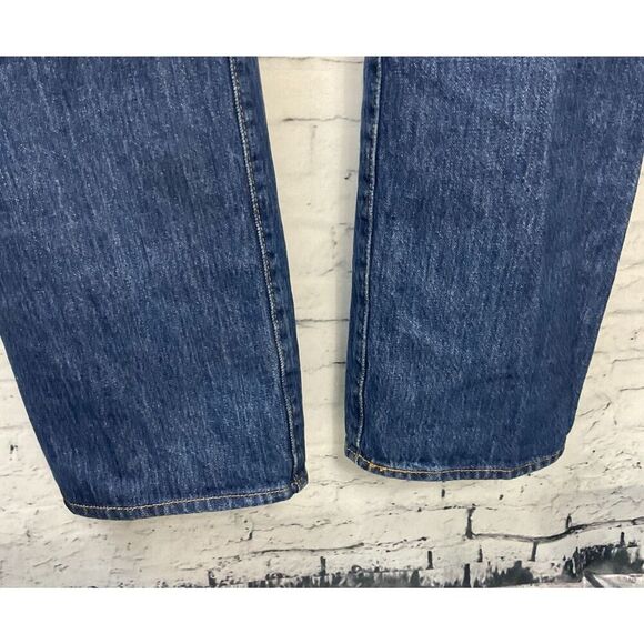 Levis 501 Jean Men 36x32 Blue Denim Pant Button Fly Outdoors Preppy Dark Wash N2 - Picture 8 of 11